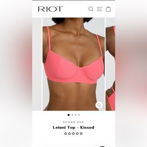 Riot Swim, Leiani Top in “Kissed”, size large. NWT!